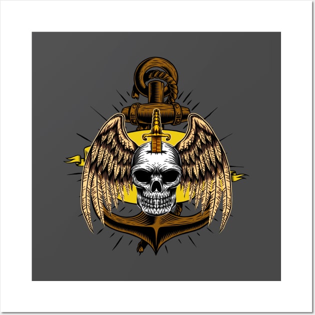 Skulls Death Pirate Wall Art by JeffDesign